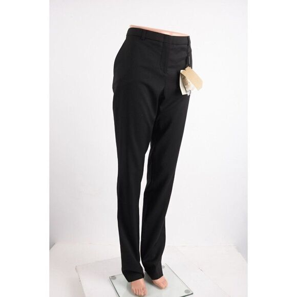 Burberry Womens Wool Dress Pants Trousers US 10 Black NWT - Picture 2 of 8